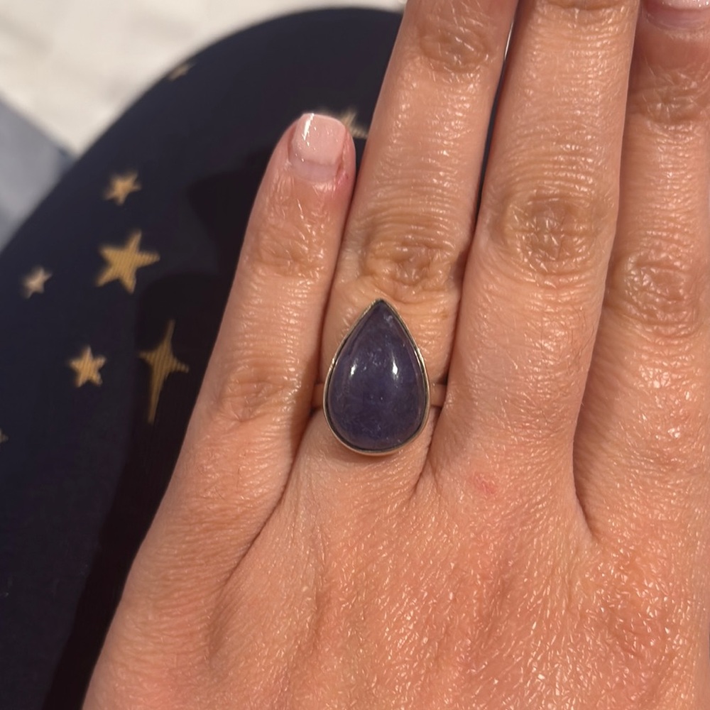 Tanzanite Teardrop Ring